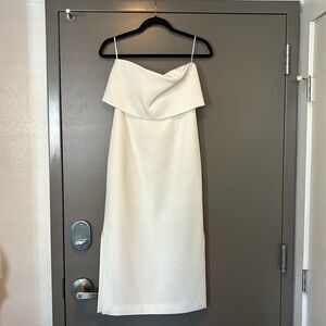 C/MEO COLLECTIVE white strapless dress